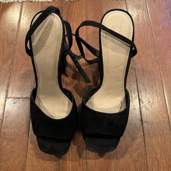 ASOS Black Faux Suede Heels - Picture 2 of 4